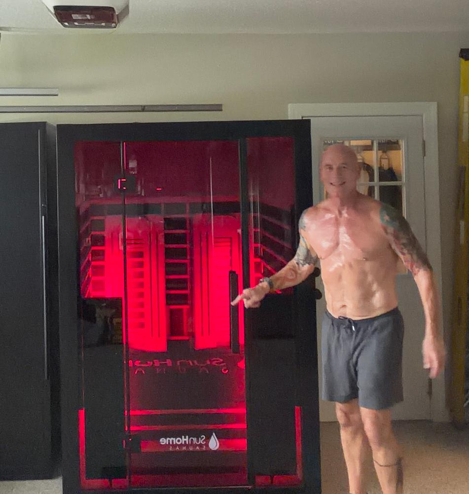 Sun Home Eclipse™ 2-Person Indoor Red Light & Full-Spectrum Infrared Sauna - Customer Photo From Bob Bialas