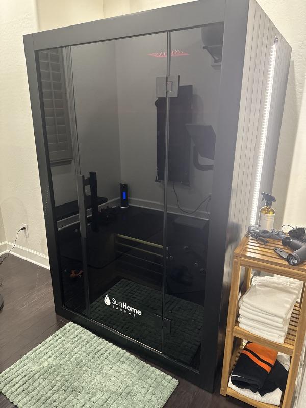 Sun Home Eclipse™ 2-Person Red Light & Infrared Sauna - Customer Photo From Dave Christensen