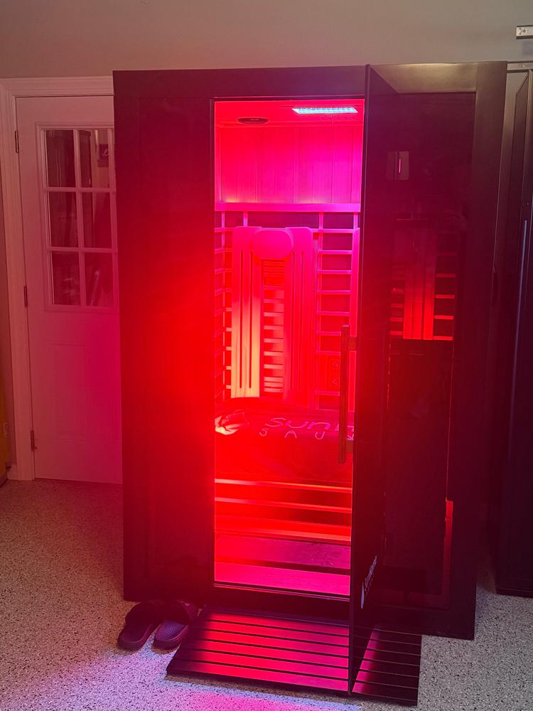 Sun Home Eclipse™ 2-Person Indoor Red Light & Full-Spectrum Infrared Sauna - Customer Photo From Bob Bialas