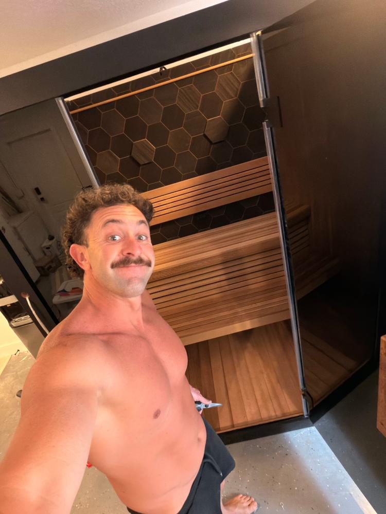 Sun Home Nova Indoor 3-Person Traditional Sauna - Customer Photo From David Maus Jr