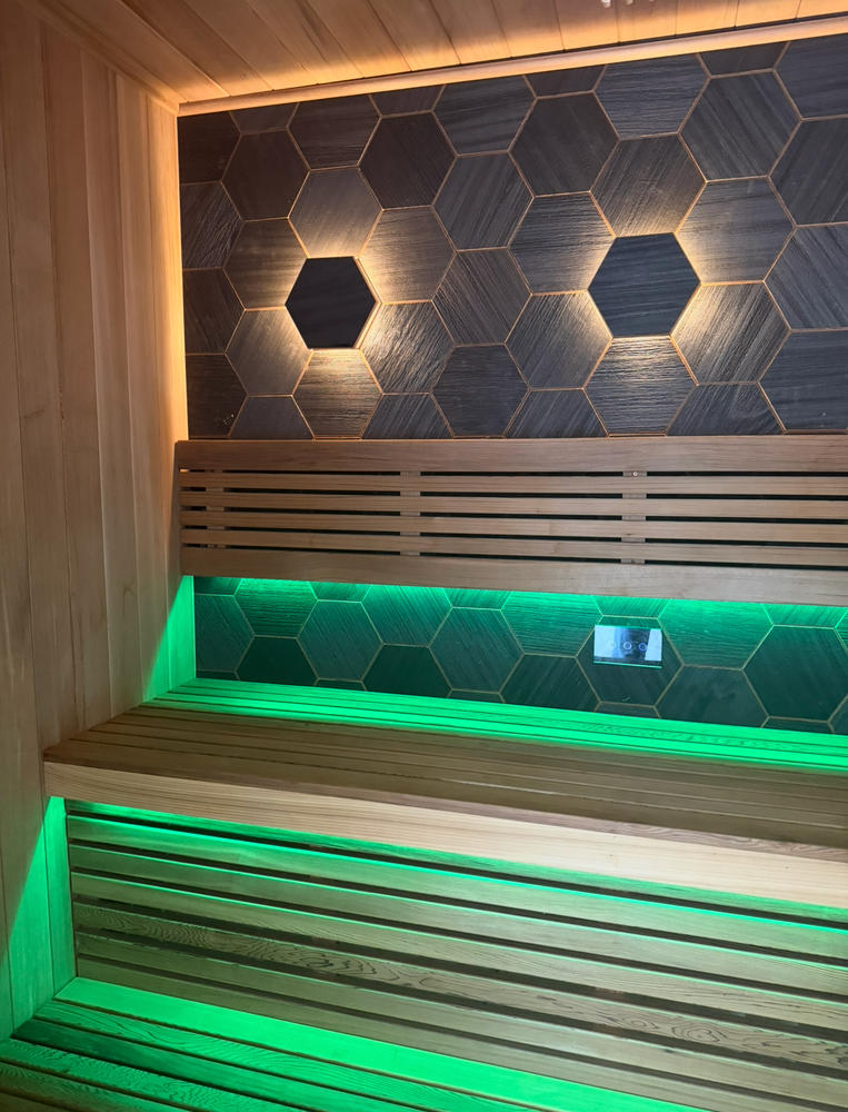Sun Home Nova Indoor 5-Person Traditional Sauna - Customer Photo From Danielle