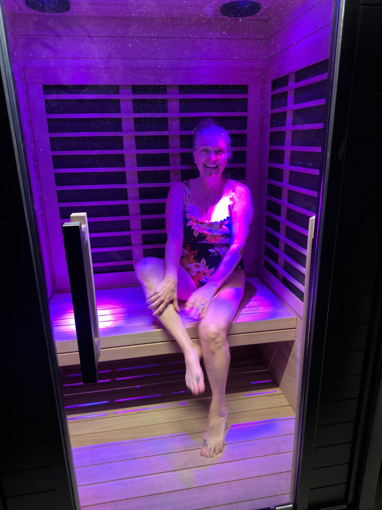 Sun Home Equinox™ 2-Person Full-Spectrum Infrared Sauna - Customer Photo From Christy Trotto
