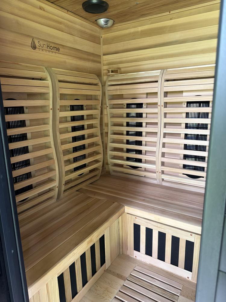 Sun Home Luminar™ 2-Person Outdoor Full-Spectrum Infrared Sauna - Customer Photo From Carlos and Nancy Quinones