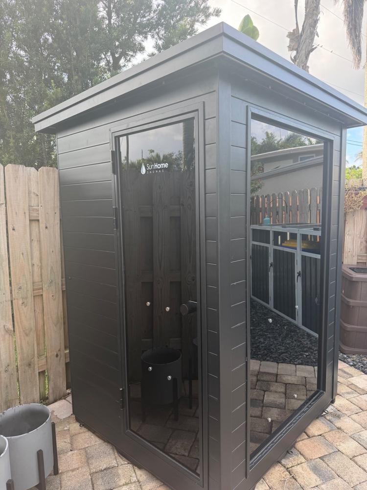 Sun Home Luminar™ 2-Person Outdoor Full-Spectrum Infrared Sauna - Customer Photo From William Agganis