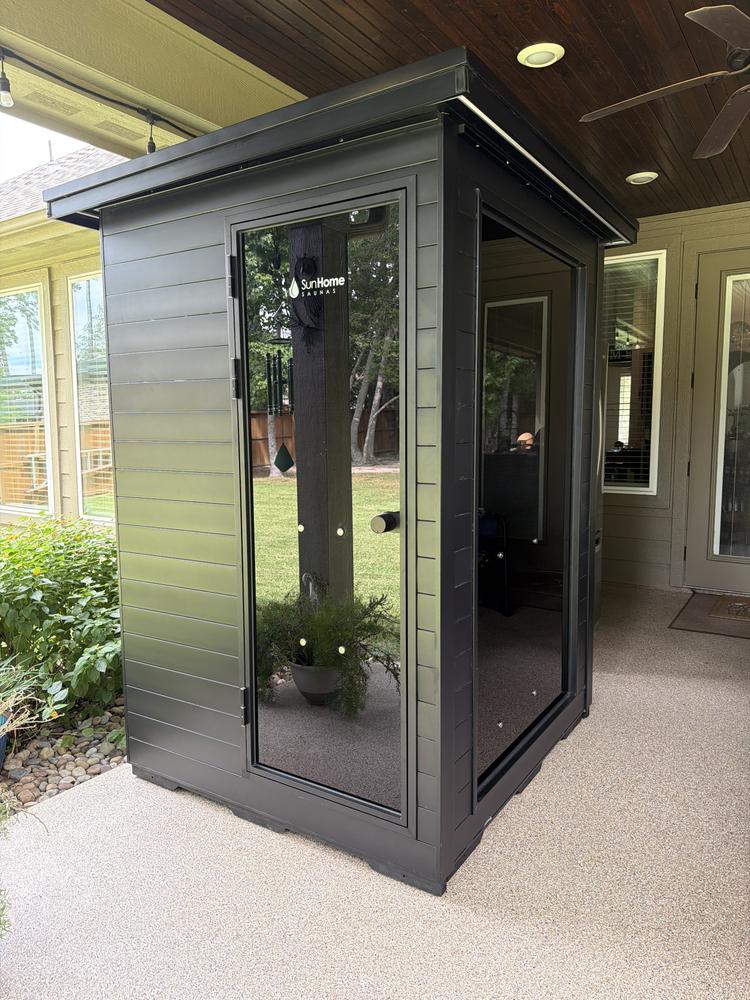 Sun Home Luminar™ 2-Person Outdoor Full-Spectrum Infrared Sauna - Customer Photo From Carlos and Nancy Quinones