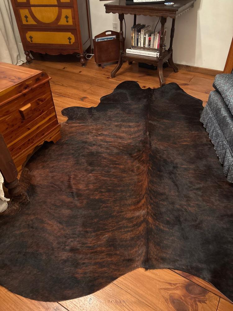 Brindle Cowhide Rug - Customer Photo From Bonnie Redfearn