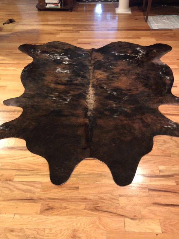 Brindle Cowhide Rug - Customer Photo From Toni Ayers