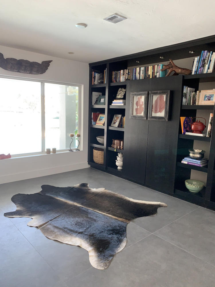 Brindle Cowhide Rug - Customer Photo From Luz Perry