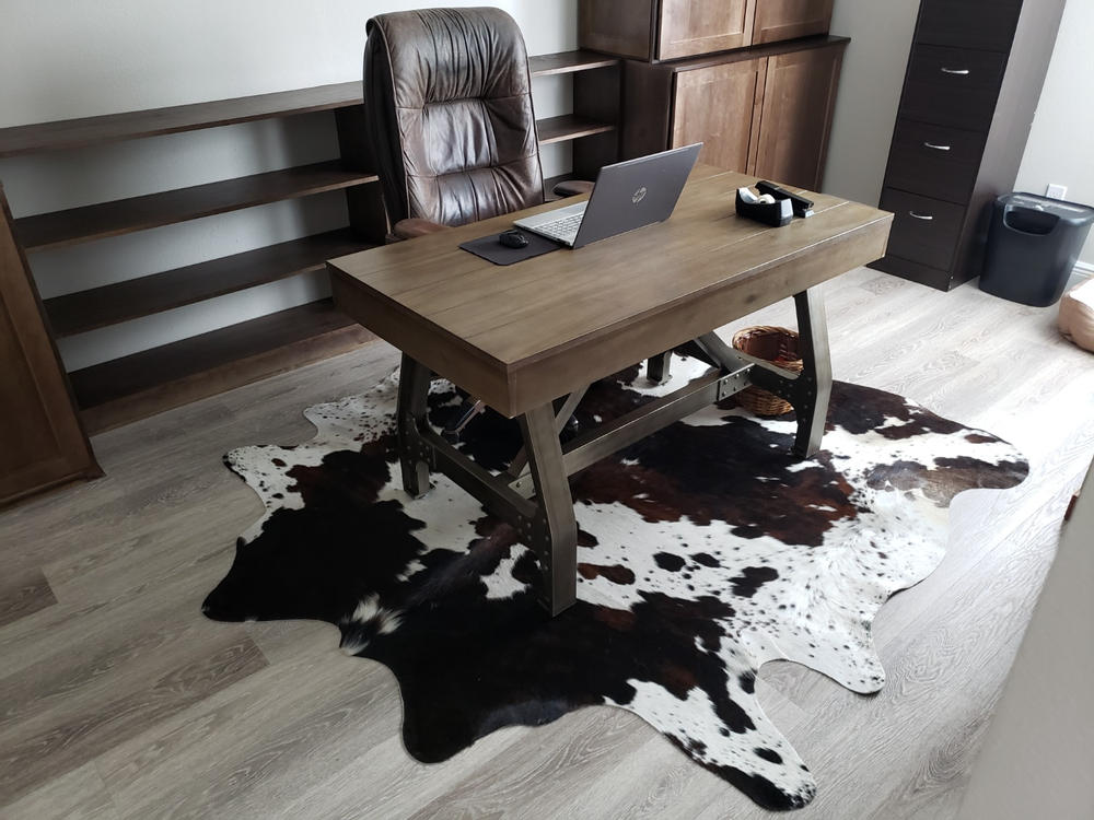 Tricolor Cowhide Rug - Customer Photo From Jeff B.