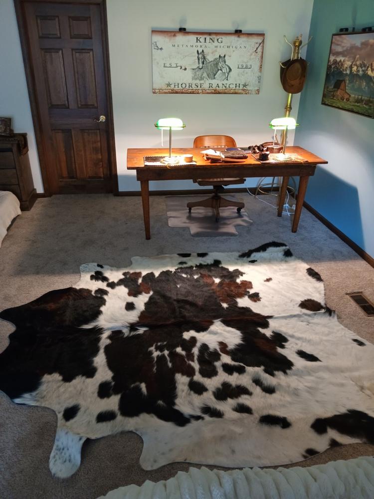 Tricolor Cowhide Rug - Customer Photo From Calvin King