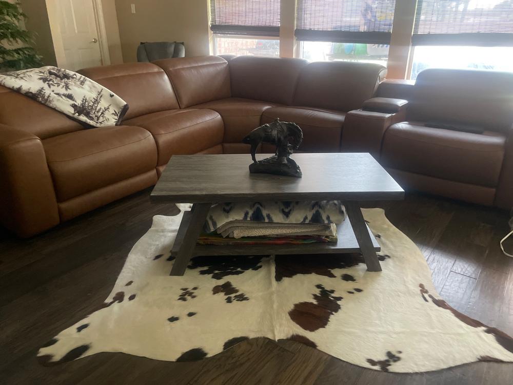 Tricolor Cowhide Rug - Customer Photo From Janan Huffaker