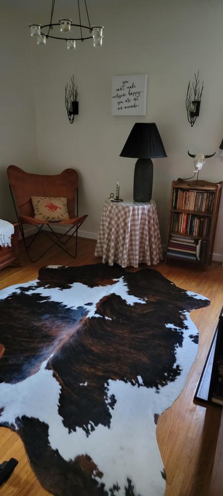 Tricolor Cowhide Rug - Customer Photo From Cindy Chase