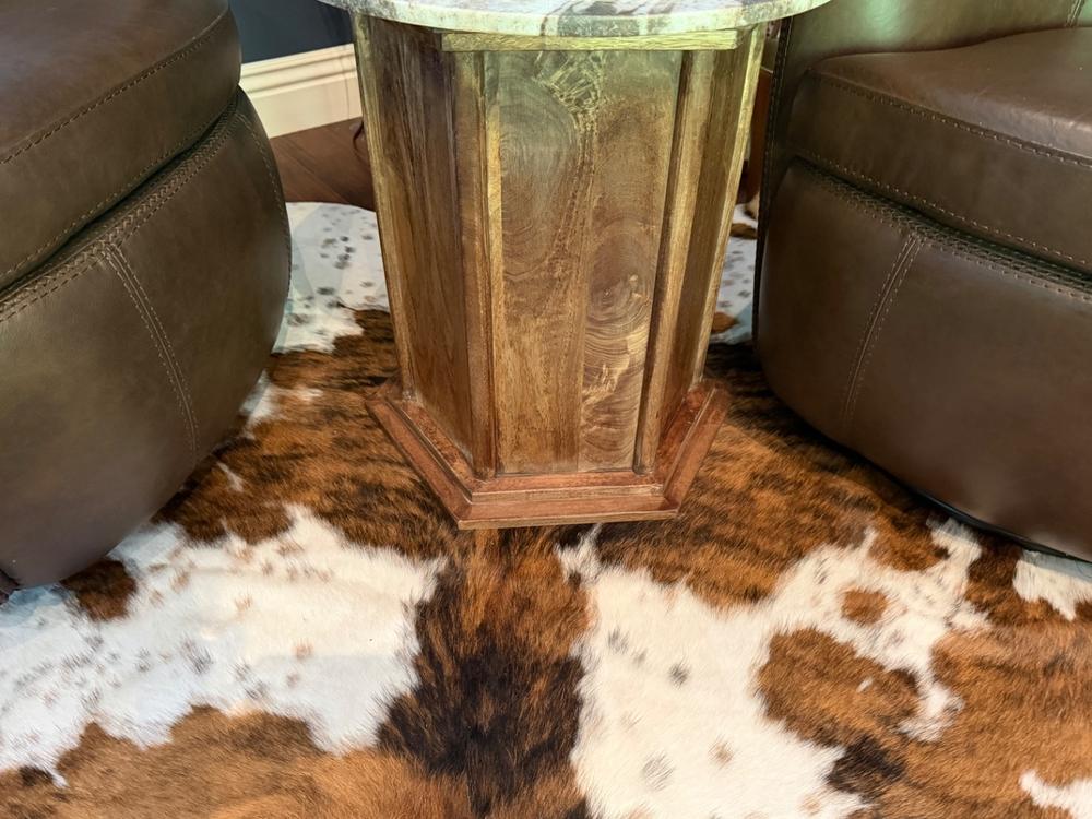 Tricolor Cowhide Rug - Customer Photo From Jeffrey Chen