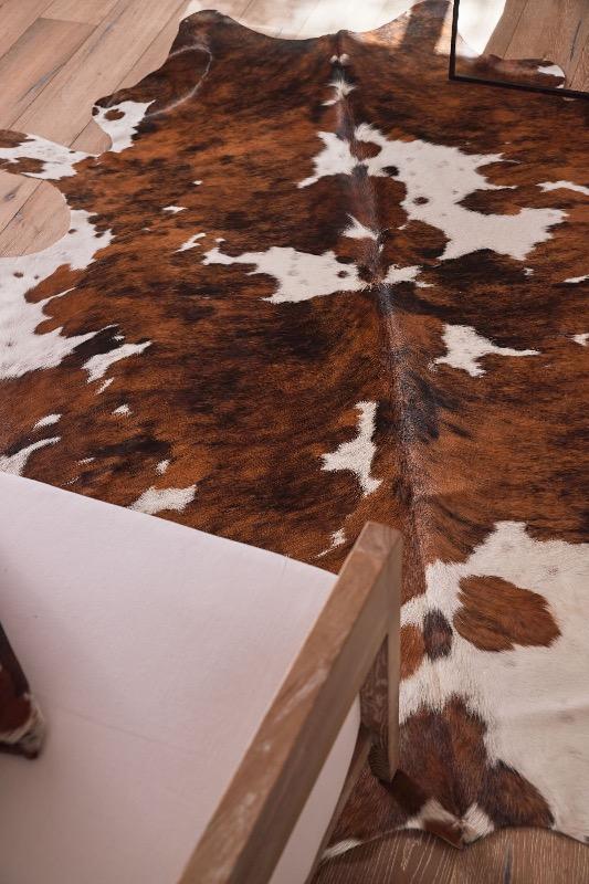 Tricolor Cowhide Rug - Customer Photo From Michael