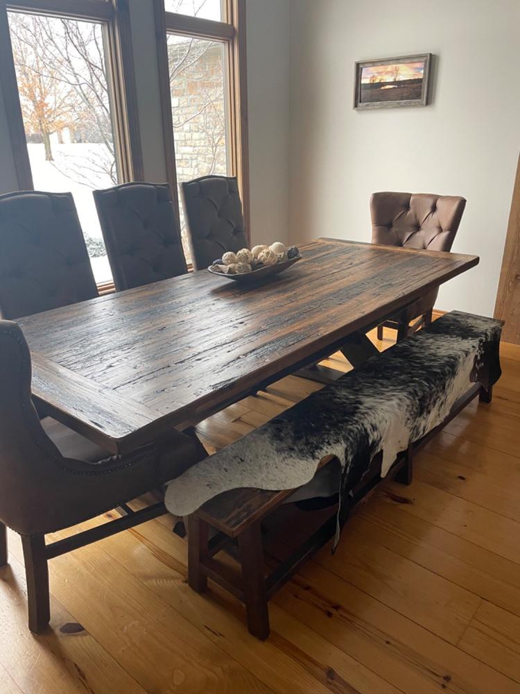 Black Salt and Pepper Cowhide Rug - Customer Photo From Stacey Venosdel