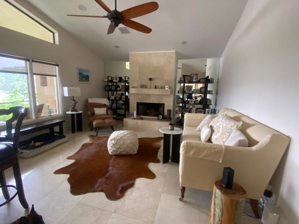 Solid Brown Cowhide Rug - Customer Photo From FRANCINE NEJAME, PA