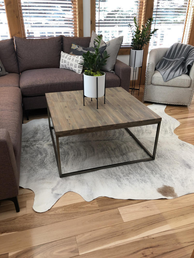 Grey Brindle Cowhide rug on SALE - Customer Photo From Ruth Ames