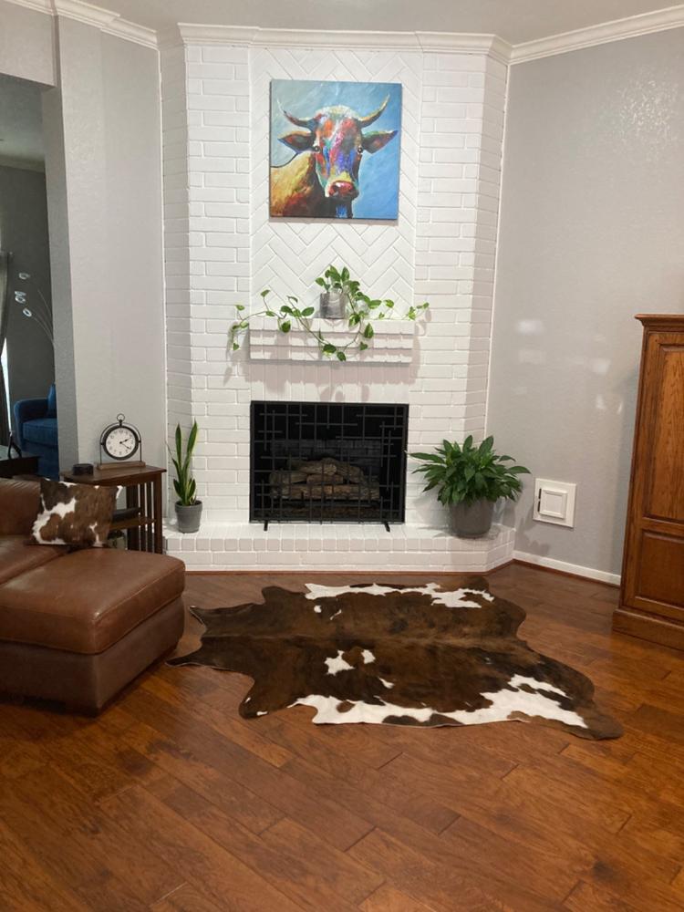 Cowhide Rug Tricolor Brindle Mix - Customer Photo From Keith Biedenbender