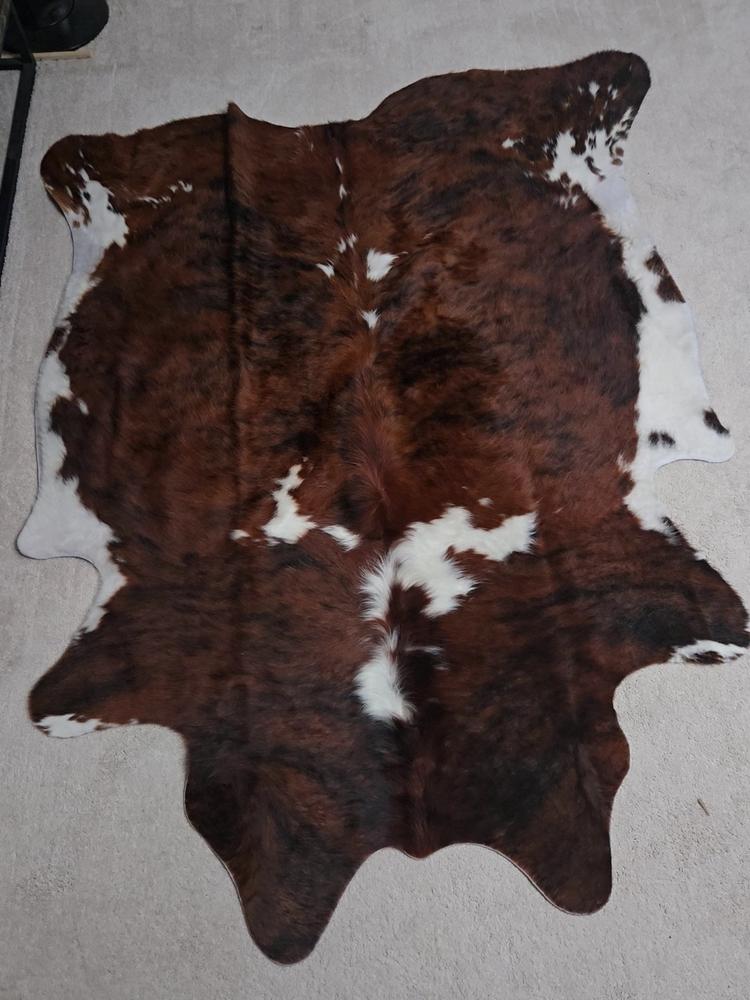 Cowhide Rug Tricolor Brindle Mix - Customer Photo From Vincent Oliver