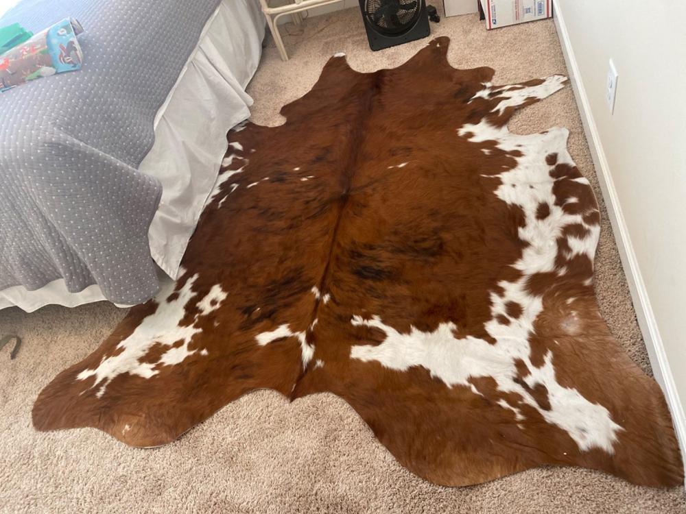 Cowhide Rug Tricolor Brindle Mix - Customer Photo From Charlie Noble