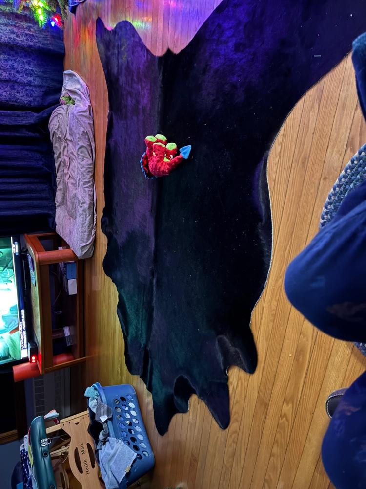 Black Natural Cowhide Rug - Customer Photo From Dale Cloutier