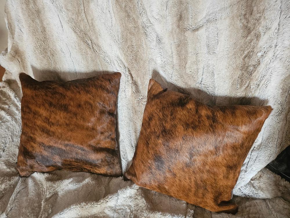 Brindle Cowhide Pillow - Customer Photo From Tracy Alarcon