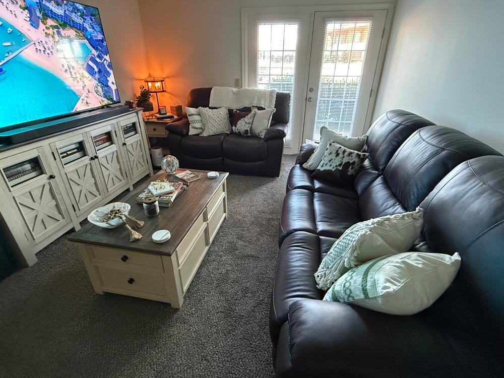 Brown and White Cowhide Pillow - Customer Photo From Matt DeLana