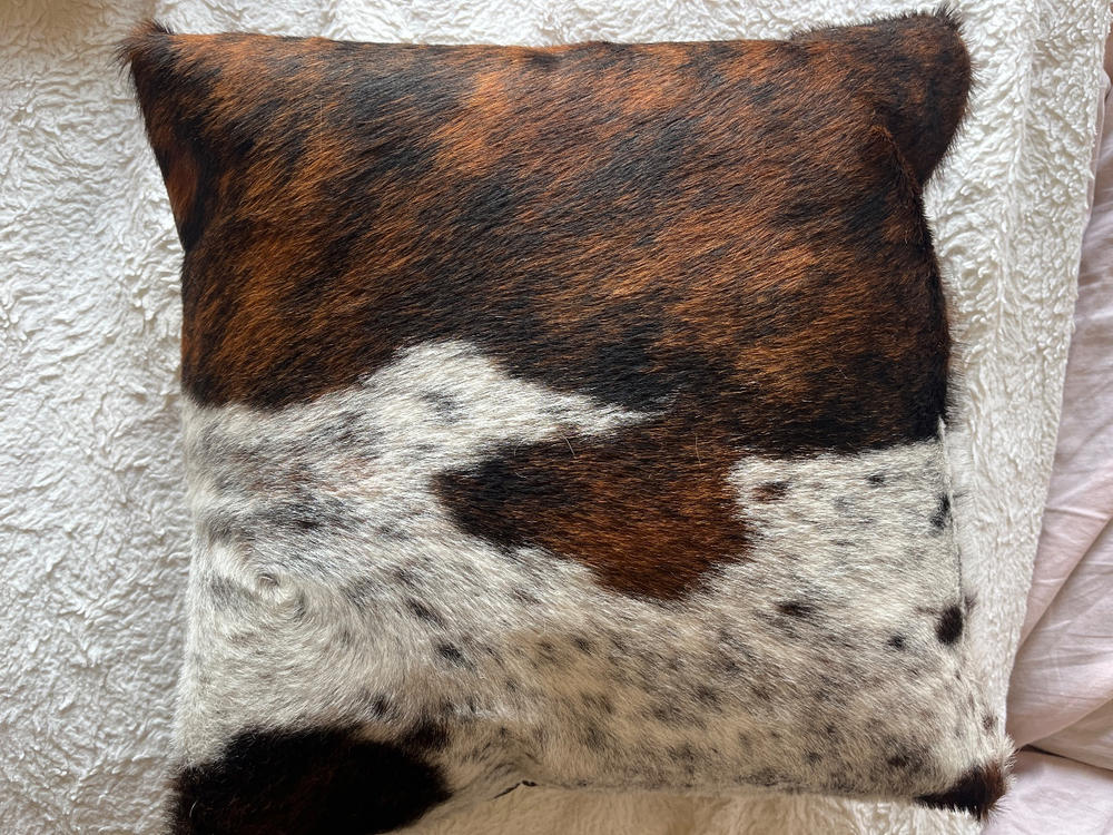Tricolor Cowhide Pillow - Customer Photo From Eathan Yates