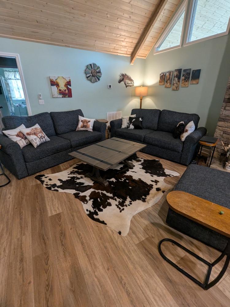 Tricolor Cowhide Pillow - Customer Photo From Jennifer Mosier