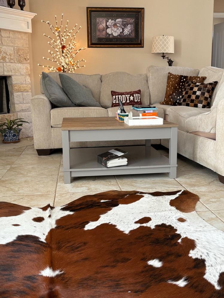 Tricolor Cowhide Pillow - Customer Photo From Martha Peck