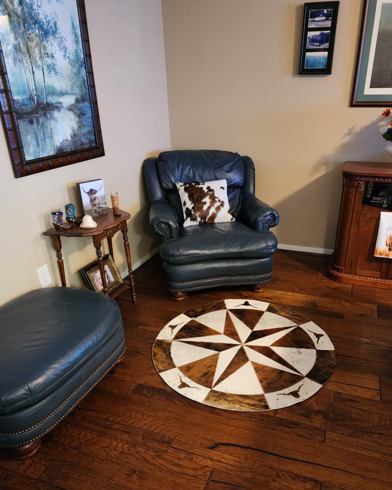 Tricolor Cowhide Pillow - Customer Photo From Cindy Jock