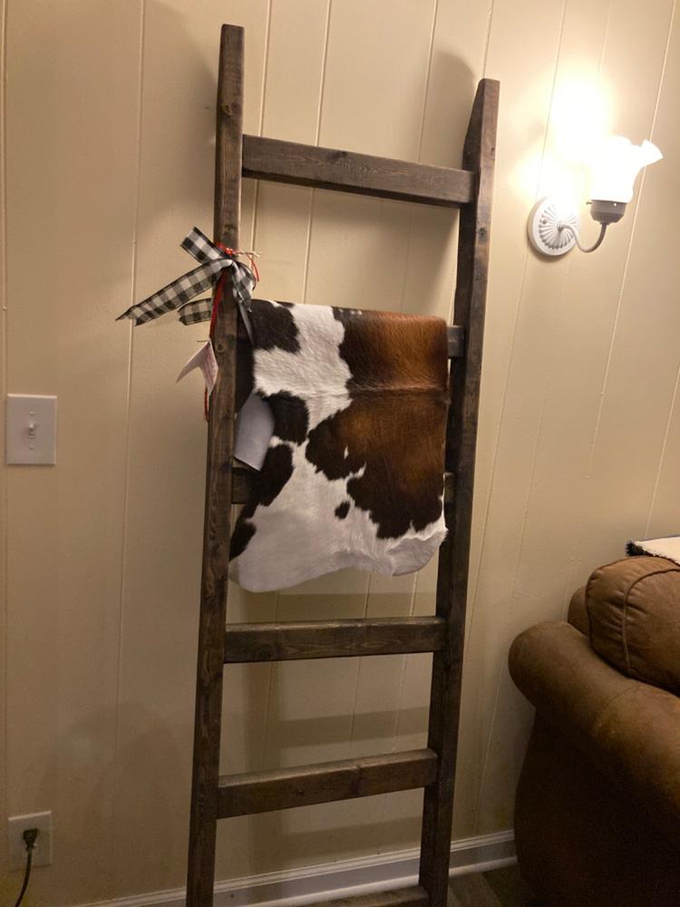 Mahogany and White Calf Hides - Customer Photo From Kathleen Green