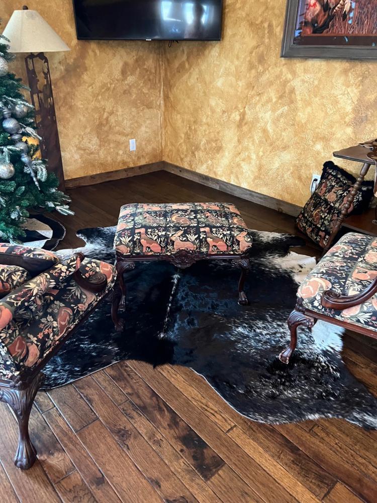 Mahogany and White Calf Hides - Customer Photo From Marcy Winter