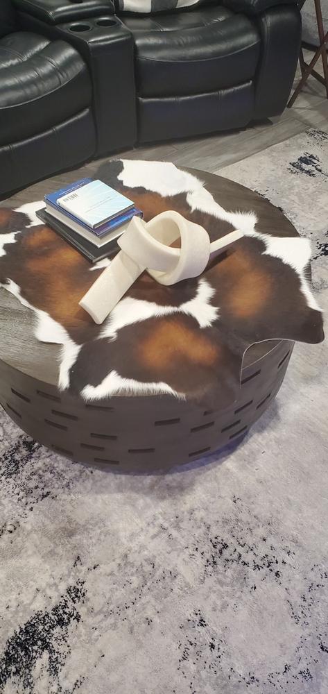 Mahogany and White Calf Hides - Customer Photo From Dexter Harris