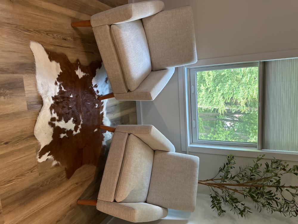 Brown and White Calf Hides - Customer Photo From Tim Brink