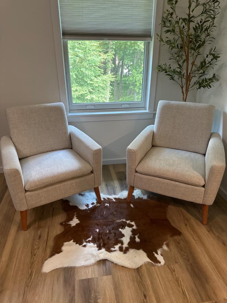 Brown and White Calf Hides - Customer Photo From Tim Brink