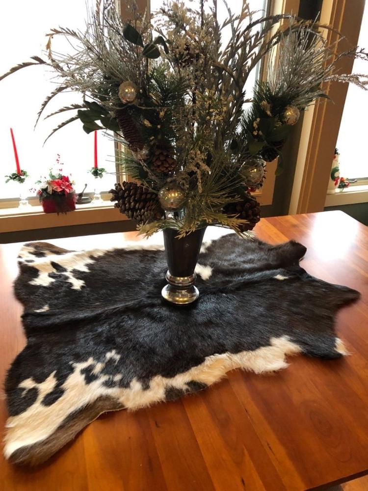 Chocolate and White Calf Hides - Customer Photo From Linda Lewis