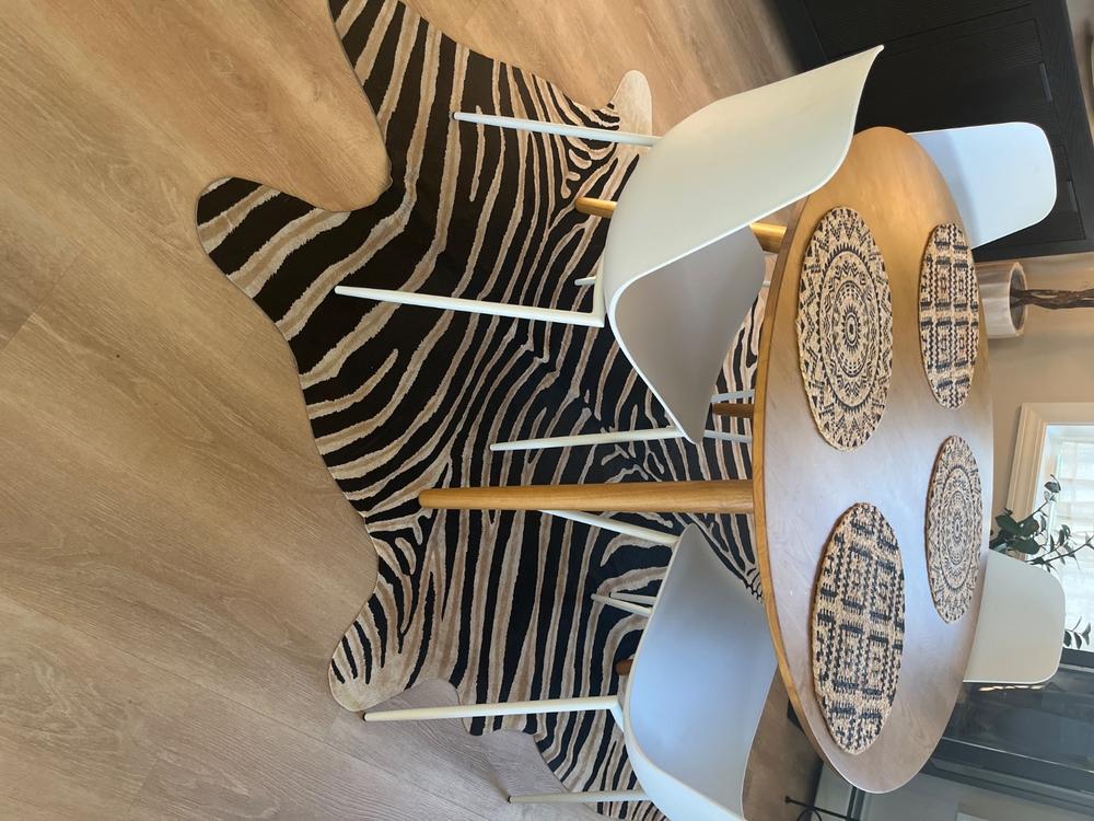Zebra Safari Cowhide Rug - Customer Photo From Logan Bement