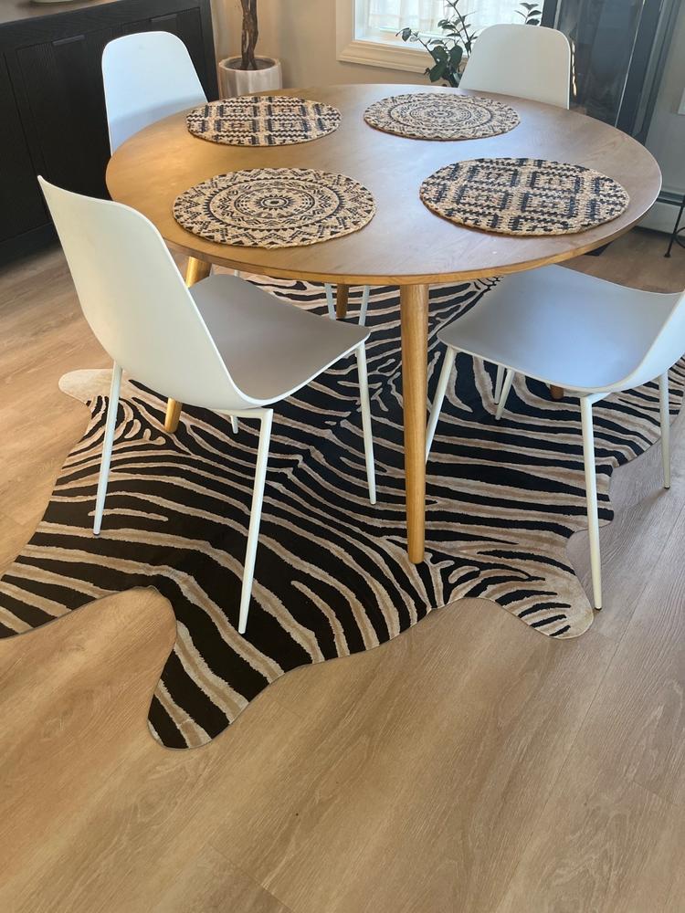 Zebra Safari Cowhide Rug - Customer Photo From Logan Bement
