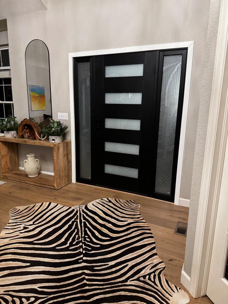 Zebra Safari Cowhide Rug - Customer Photo From Heidi Poehlmann