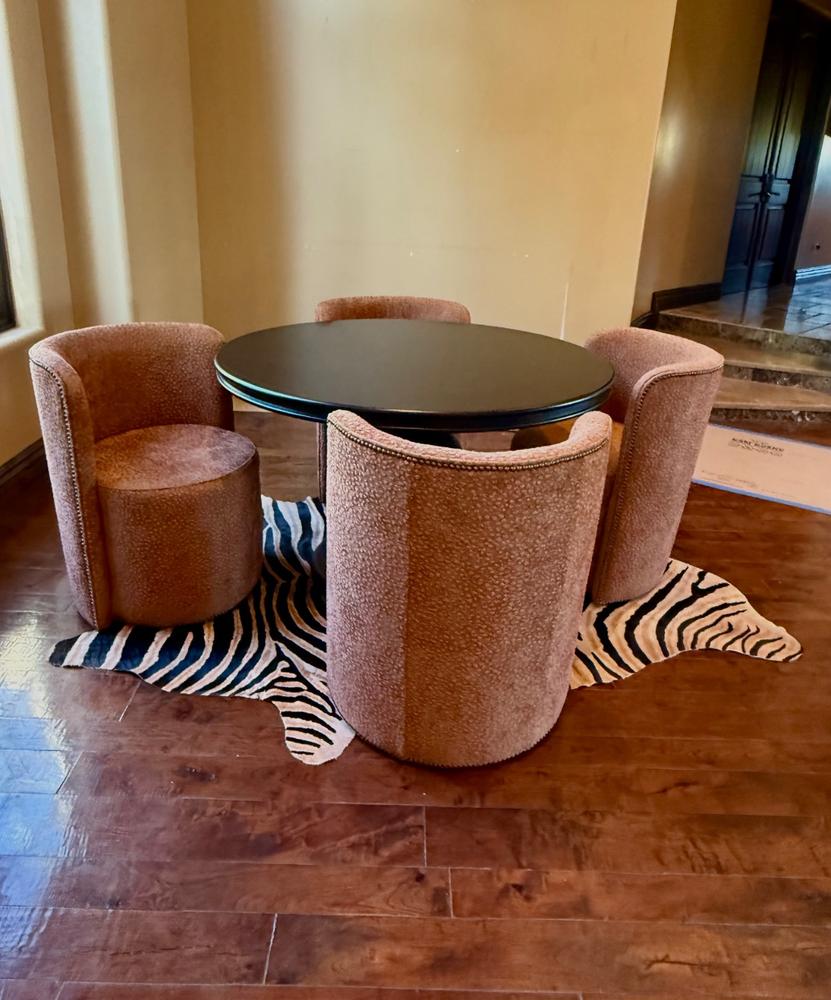 Zebra Safari Cowhide Rug - Customer Photo From Cheryl Peterson