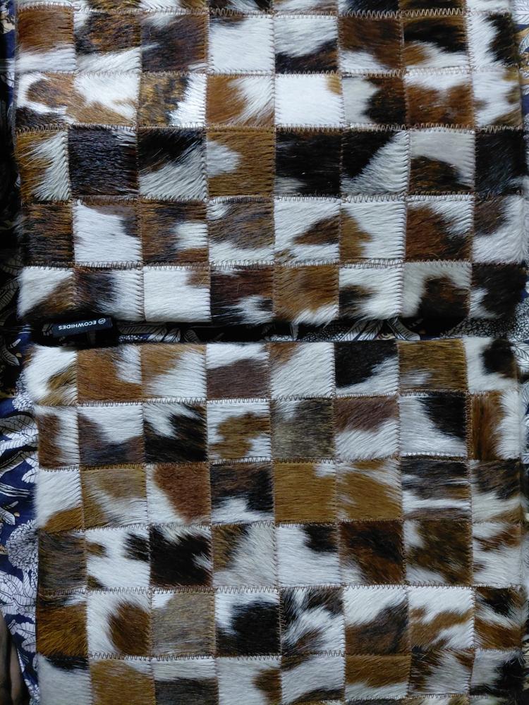 Tricolor Cowhide Patchwork Pillow - Customer Photo From Lakeesha Wright