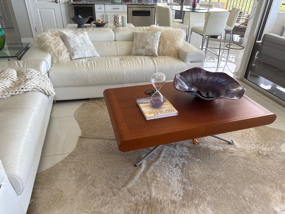 White Cowhide Patchwork Pillow - Customer Photo From Lise Cooke