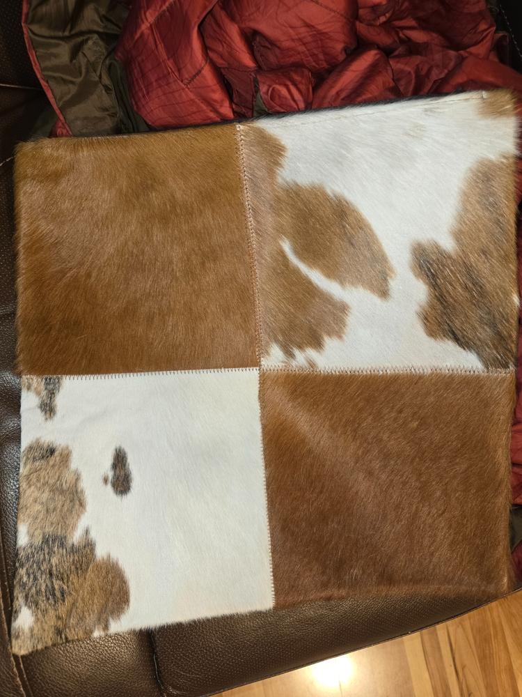 Mystery Cowhide Pillow - Customer Photo From Chelsea Lael