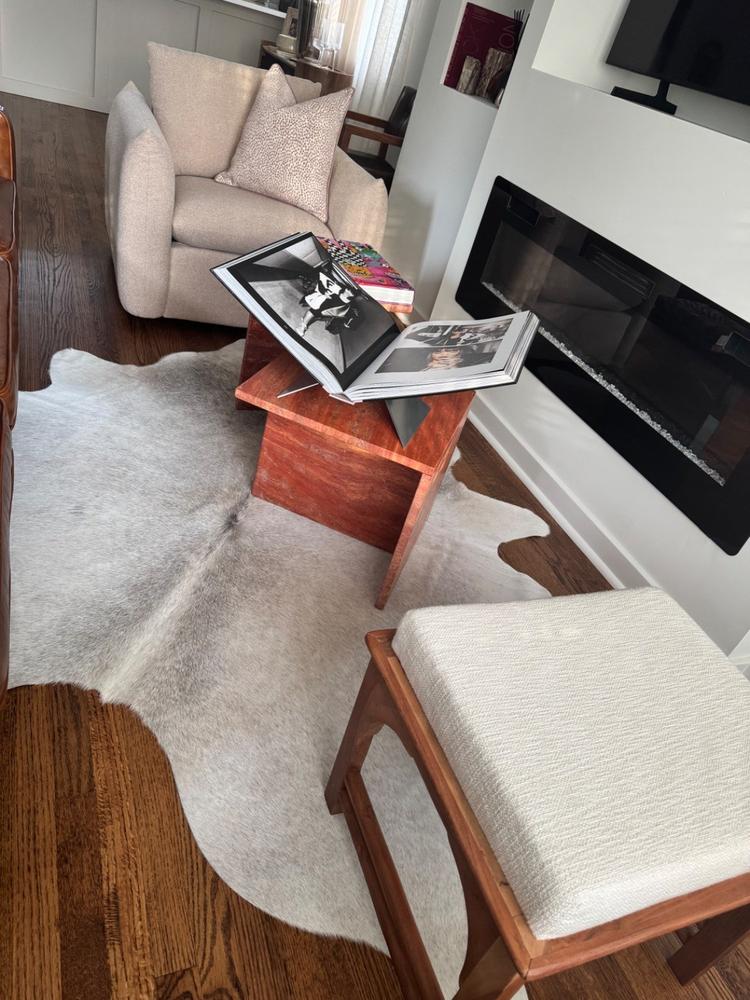 Grey Beige Cowhide Rug - Customer Photo From Andrew Rainey