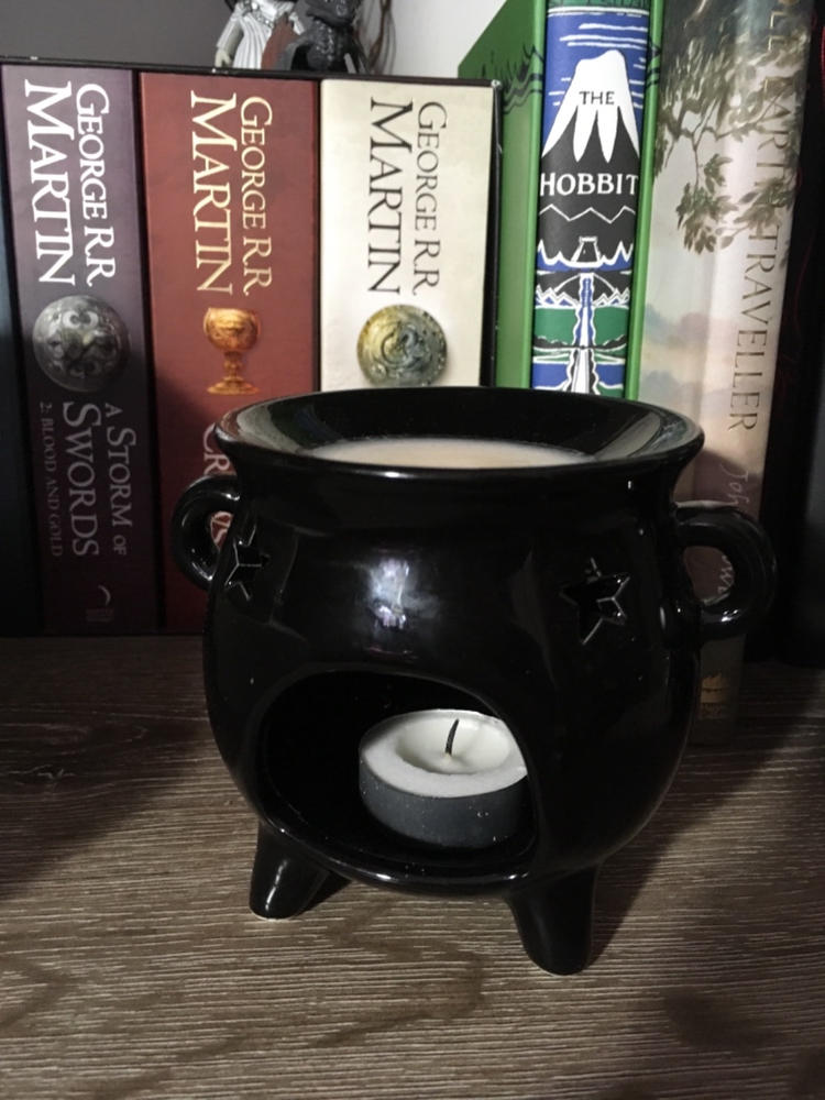 Black Ceramic Cauldron Oil Burner - Customer Photo From Anonymous