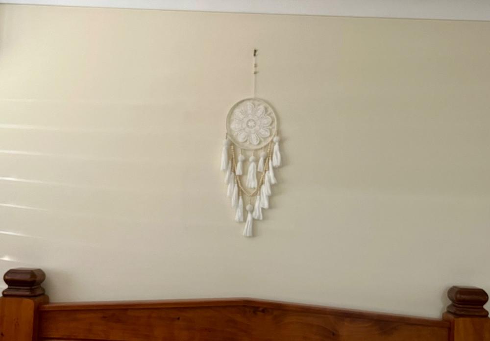 Lace Dream Catcher with Beads & Pom Poms - Customer Photo From Anonymous