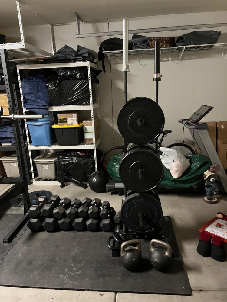 Vertical Barbell & Bumper Plate Holder - Customer Photo From Samuel Castillo