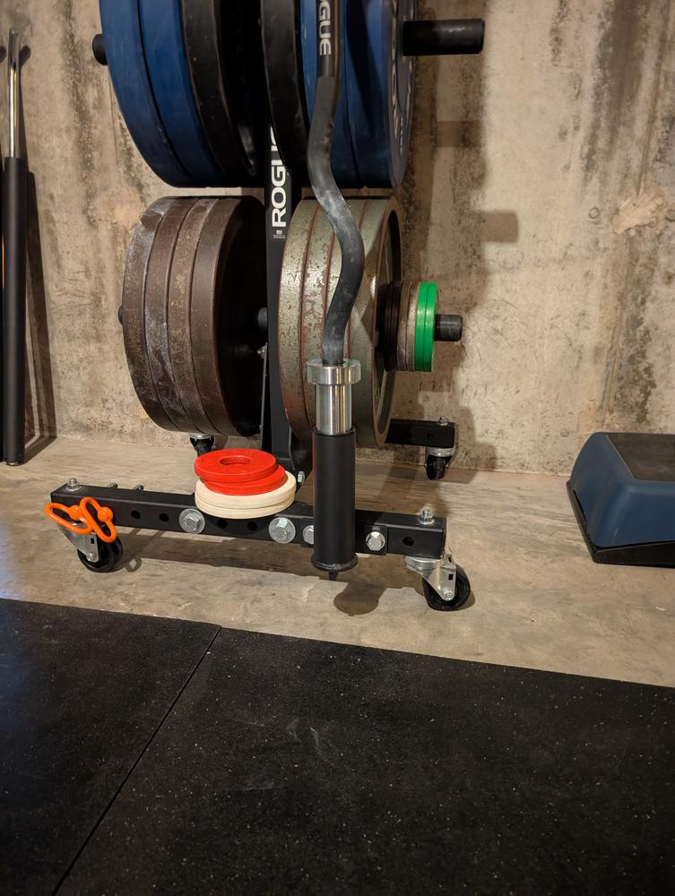 Vertical Barbell Storage 2x3 - Customer Photo From Dave