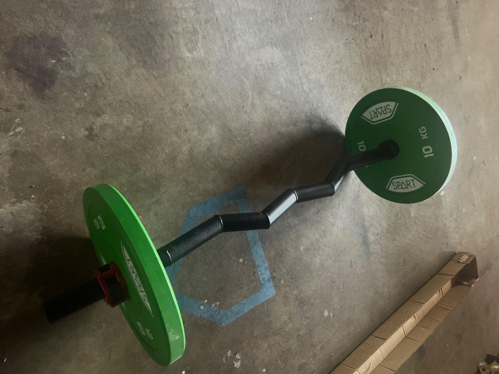 "La Gordita" EZ Curl Axle Bar (With Free Bicep Blaster) - Customer Photo From John Macey
